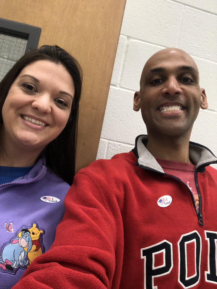 TigerTMiller's tweet photo. Our date night! We got to VOTE! 🇺🇸 #TCRoars https://t.co/z71rPoq41n