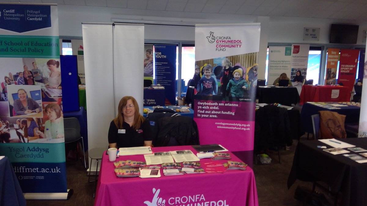 We are at the National Youth Work Conference today in the Cardiff City Stadium with over 300 youth work professionals from across Wales. People can pop over for a chat about our funding!