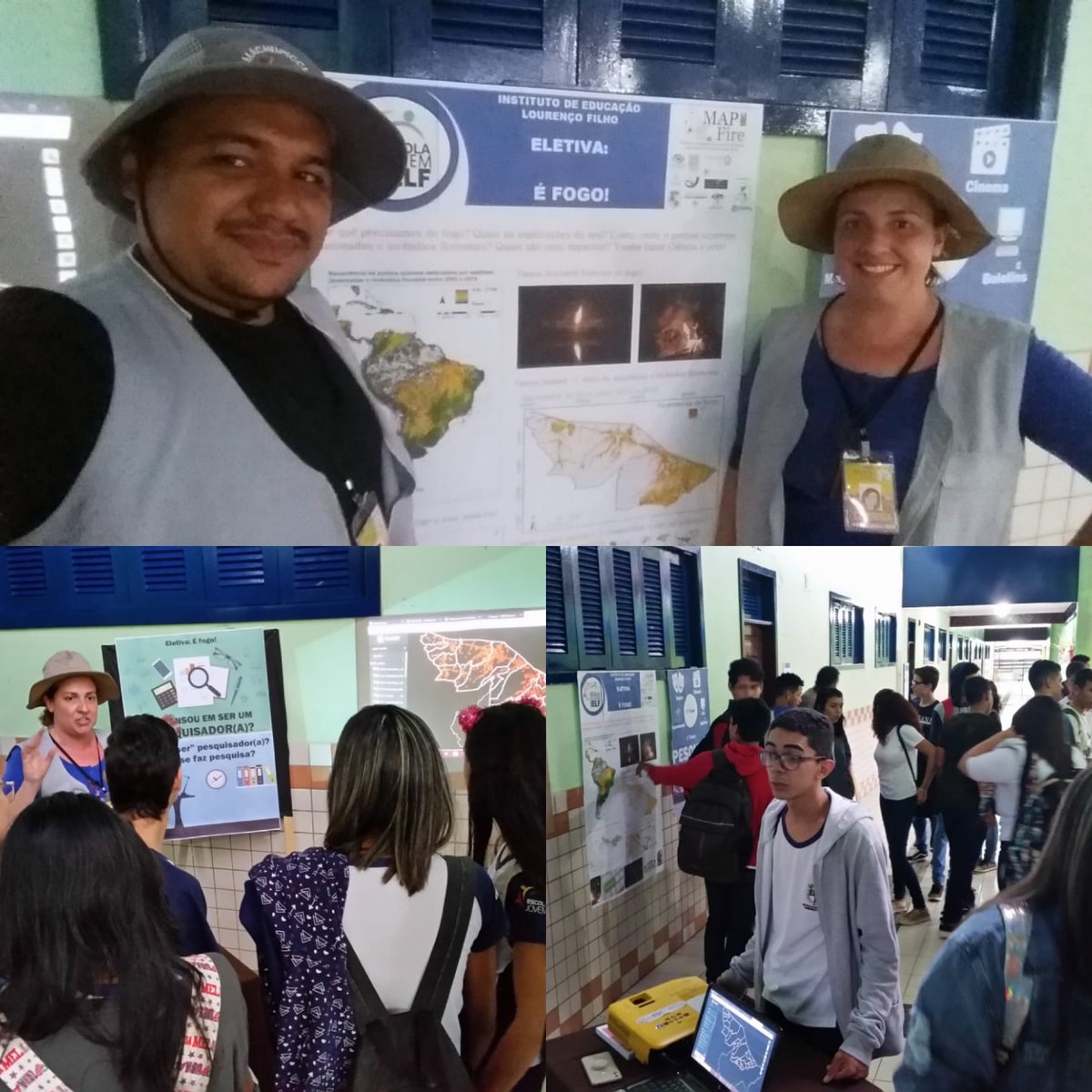 mapfireproject's tweet photo. O Projeto #MapFire está começando a trabalhar com escolas de Rio Branco, Acre, Brasil. Dois professores irão coordenar uma disciplina eletiva sobre queimadas e incêndios florestais. Esses dois professores são os novos membros do Mapfire @IAI_news #ScienceforAction #theotherAmazon https://t.co/xaqcNjqGgm