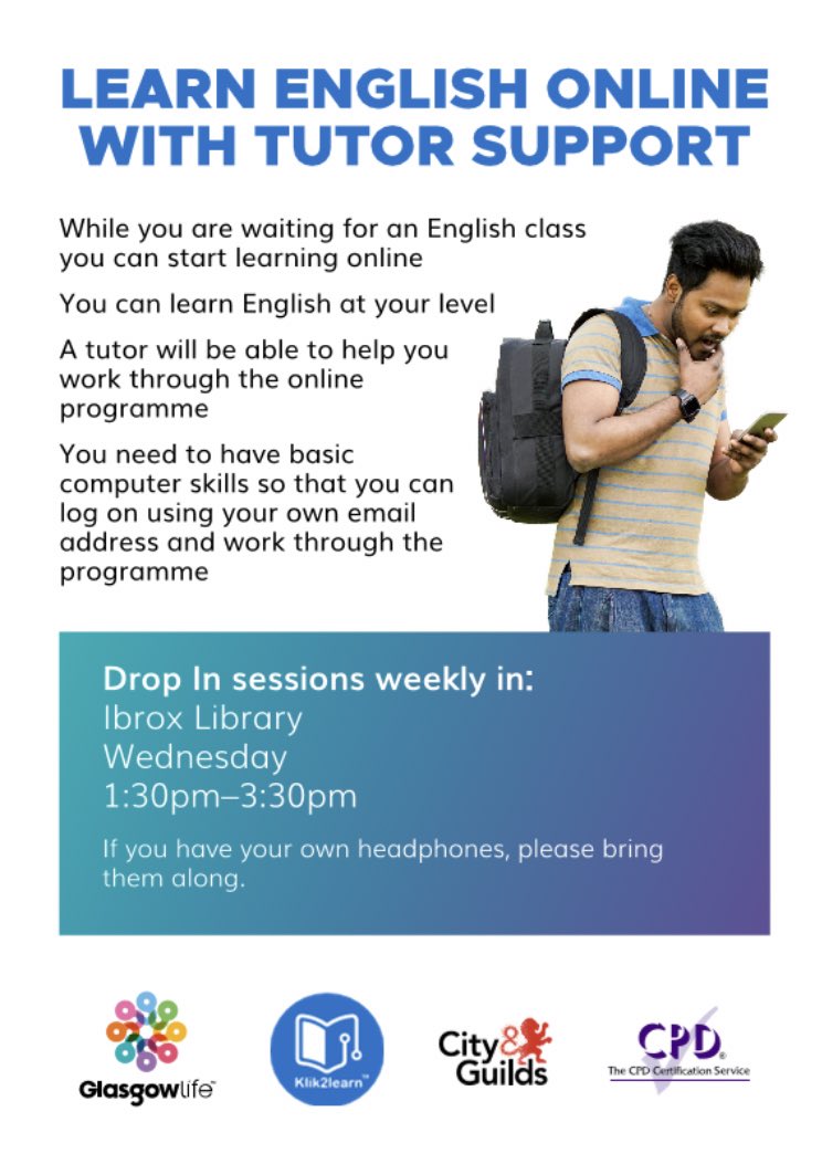 #Educators 👩🏾‍💻 👏 Shout out to the amazing #EduTech team <a href="/klik2learn/">Klik2learn</a> for making it easier for people to improve their #English language skills! <a href="/glasgowlife/">Glasgow Life</a> <a href="/cityandguilds/">City & Guilds</a> <a href="/TheCPDService/">The CPD Service</a>