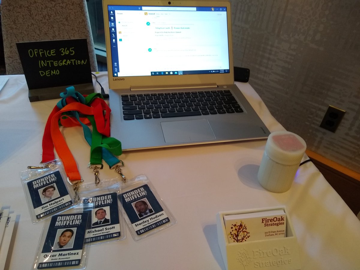 FireOakInfo's tweet photo. Three great reasons to stop by the @FireOakInfo booth at #kmshowcase: 1) play a round of our incident response game 2) check out our Office 364 integration demo or 3) chat with @aclobridge and @FireOakCISO about #knowledgemanagement and #CyberSecurity https://t.co/HxxCSS2eVu