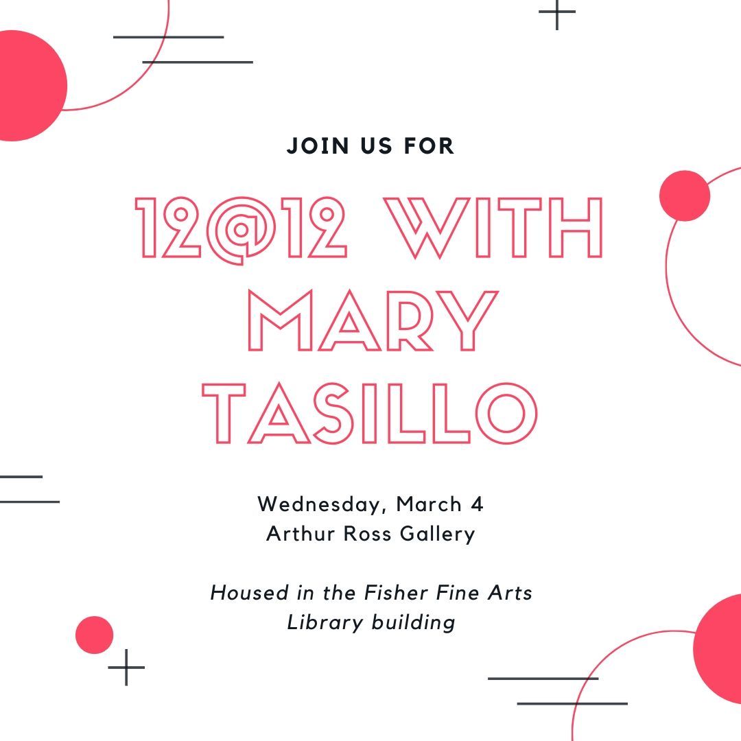Arthur_Ross's tweet image. Don't forget to join us TODAY for 12@12 with Mary Tasillo, co-founder and manager of Common Press Studio! See you all there!