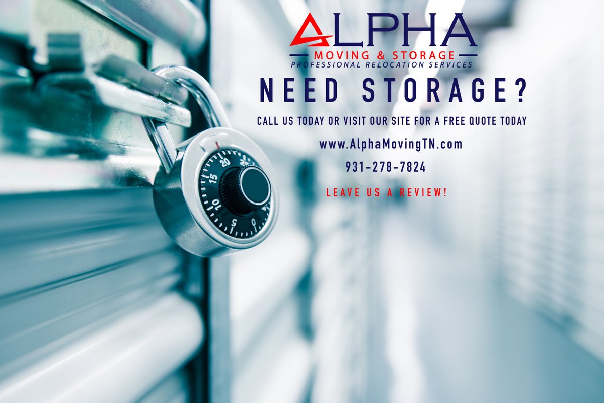 AlphaMovingTN's tweet photo. Do You Need Storage? Call Alpha and we will safely secure and store your items! 
https://t.co/L5hnOxlV2a 
Alphamovingtn@gmail.com 
(931)-278-7824 
#AlphaMoving #LocalMoves #Packing #Storage #Loading #Delivery #JunkRemoval #MovingCompany #ClarksvilleMovingCompany #ClarksvilleTN https://t.co/W5oqs5Gjnt