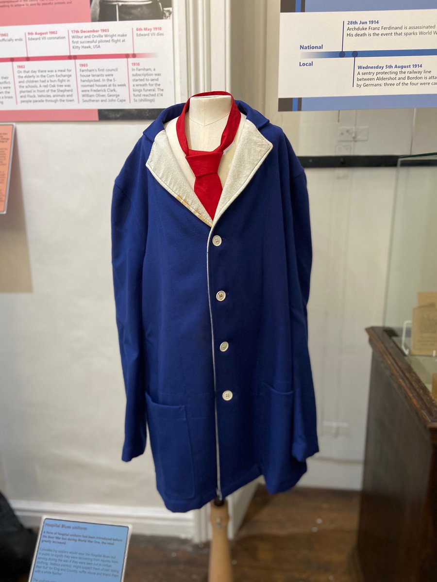 Museum_Farnham's tweet photo. In the final chapter of our ground floor exhibition, we take you from Victorian Farnham up to the 1960s. In the displays we have included plenty of textiles, with one from each era on display. Here is a sneak peak.. visit to find out more #museums #exhibitions #costumecollections https://t.co/cXvdWbGfvB