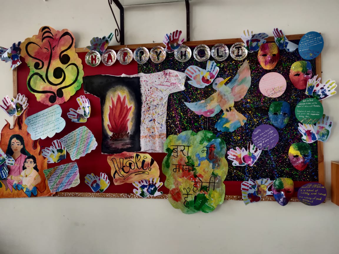 kingscollegein's tweet photo. #KingsCollegeIndia is all set to celebrate the vibrancy of the great festival ‘#Holi’. The creative minds of KCI showed their artistry and made various colourful artworks. Our bullet-in board is filled with such wonderful creative, have a look at those:
#HoliCreative https://t.co/pHcygIVhOR