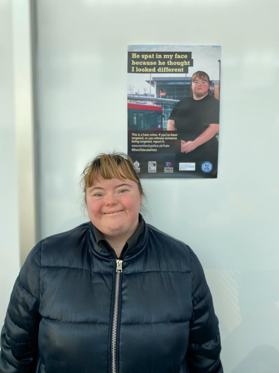 PoliceScotland's tweet photo. Today @ACCPartnership along with, Sam, Ivan, Alison and Sean who are brave victims of hate crime launched the next phase of our #DontTolerateHate campaign focusing on  #DisabilityHateCrime. https://t.co/Tjj0UkRS4c