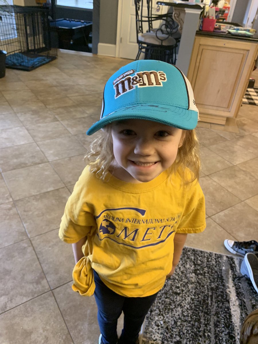 Crazy hat day at school for Kylea Grace. <a href="/KyleBusch/">Kyle Busch</a> @TeamToyota