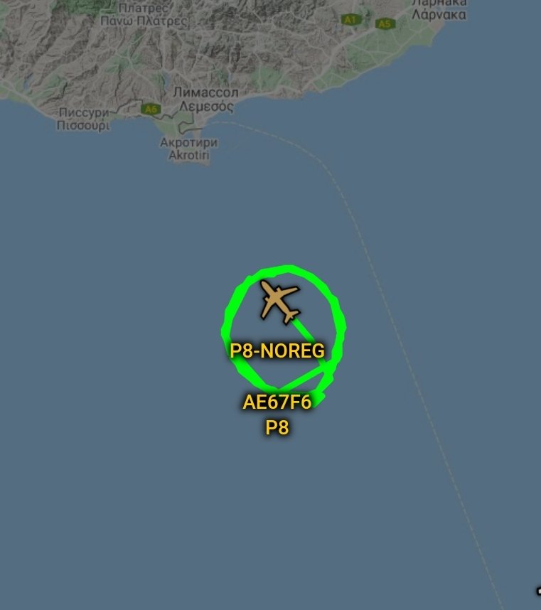 is_keelu's tweet photo. U.S Navy
Boeing P-8A Poseidon
Spotted off the coast of #Cyprus
#AE67F6 #P8 https://t.co/dne0FUGLpf