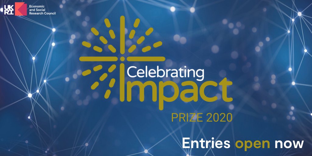 ESRC's tweet photo. #ECRs: Has your ESRC-funded PhD made a difference in the world?  Let's celebrate it.
The ESRC Celebrating Impact prize is now open. Featuring five categories, including Outstanding Early Career Impact. #ImpactPrize
Find out more and apply: https://t.co/WZvW3fZWNV https://t.co/VmY1MsHdDX