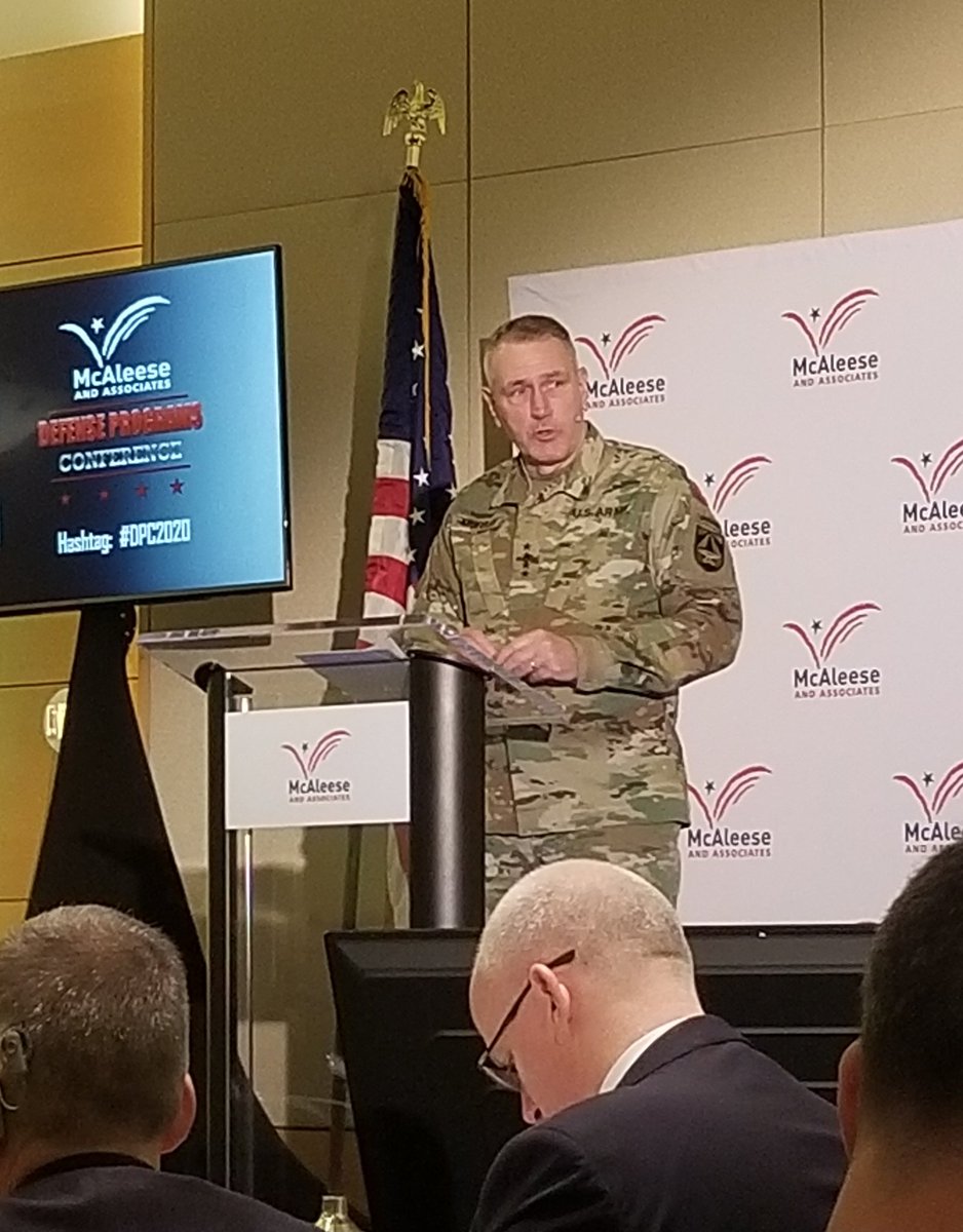 hannahaulani's tweet photo. "Convergence is hockey not football" Gen. Mike Murray, #futurescommand #DPC2020 https://t.co/sSxfCgl94y