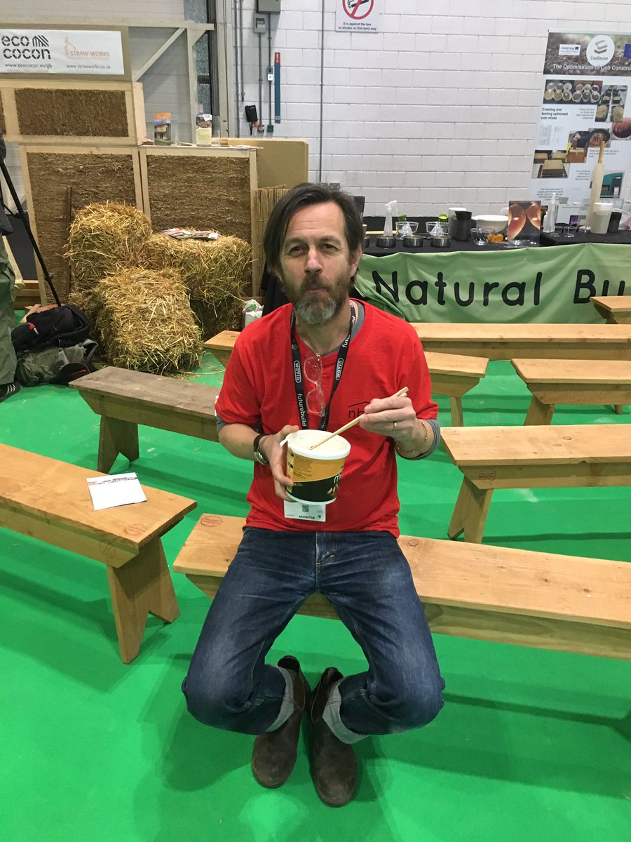 Roland Keeble is refuelling in preparation for his fantastic building with earth demonstrations on the NBUK stand G70. Don’t miss it! #Futurebuild2020 #ebuki