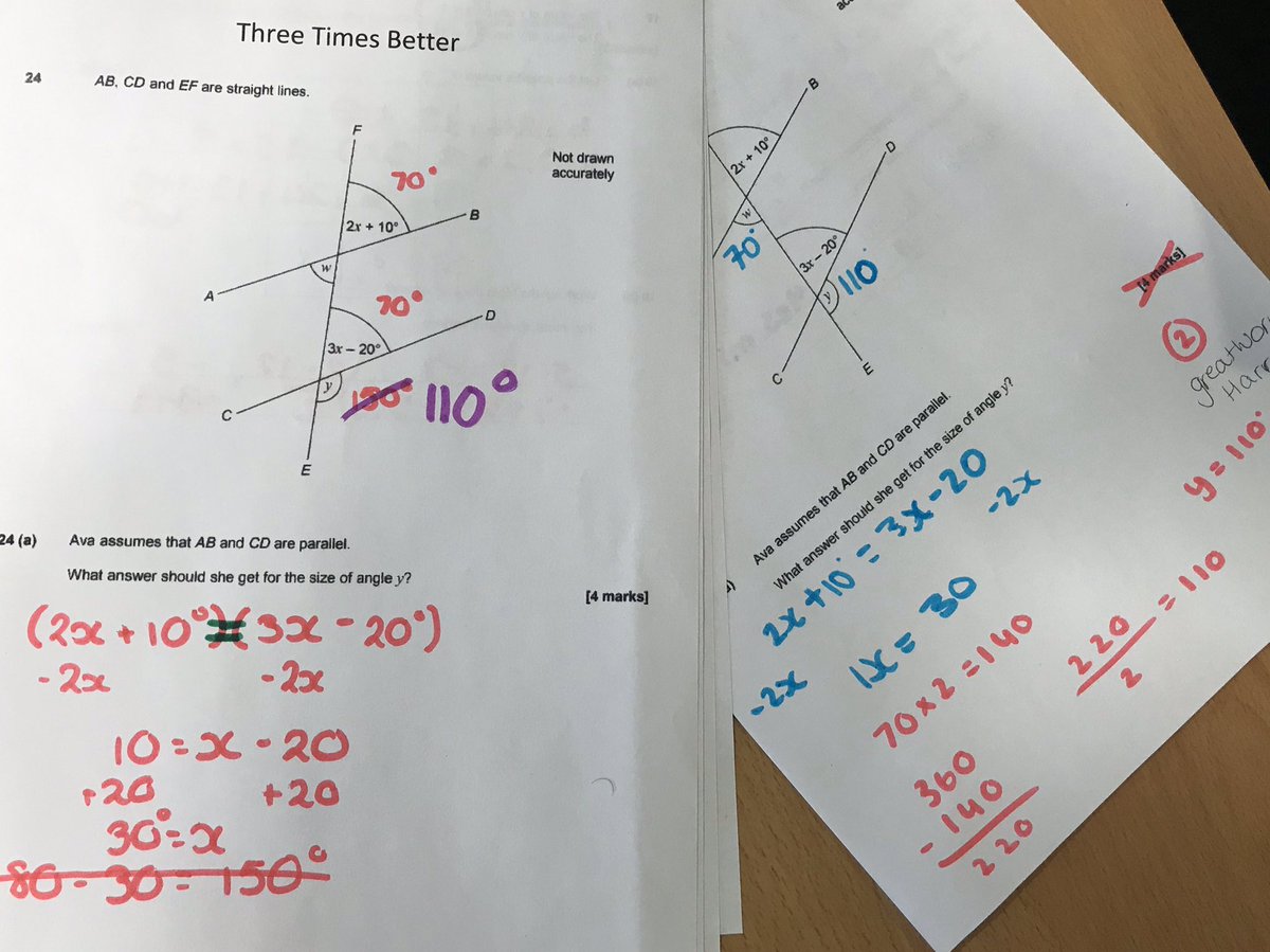 Gemhoy's tweet image. Amazing work from Y11 option @OutwoodAdwick today, using an unfamiliar collaborative structure to tackle some challenging and unfamiliar AQA questions! #proud #successinmaths