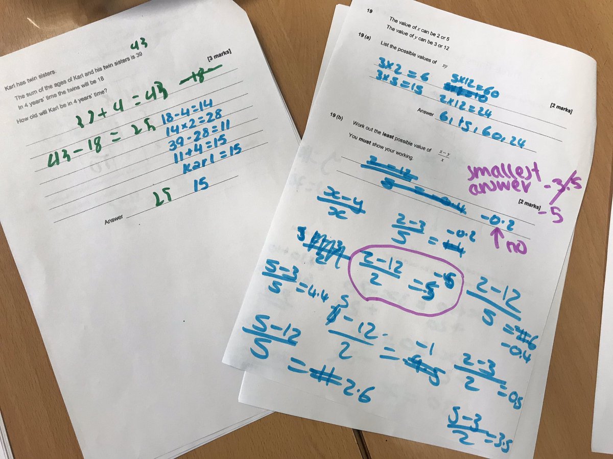 Gemhoy's tweet image. Amazing work from Y11 option @OutwoodAdwick today, using an unfamiliar collaborative structure to tackle some challenging and unfamiliar AQA questions! #proud #successinmaths