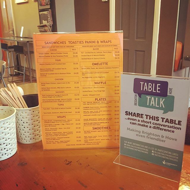 CafeMonella's tweet photo. Don’t forget table talk @cafemonella #tabletalk #hovecafe #dogfriendlycafe #veggiefriendly #poetscorners #artistcorners #hovepark https://t.co/IgYs680OZe https://t.co/9HYcMFvNZH