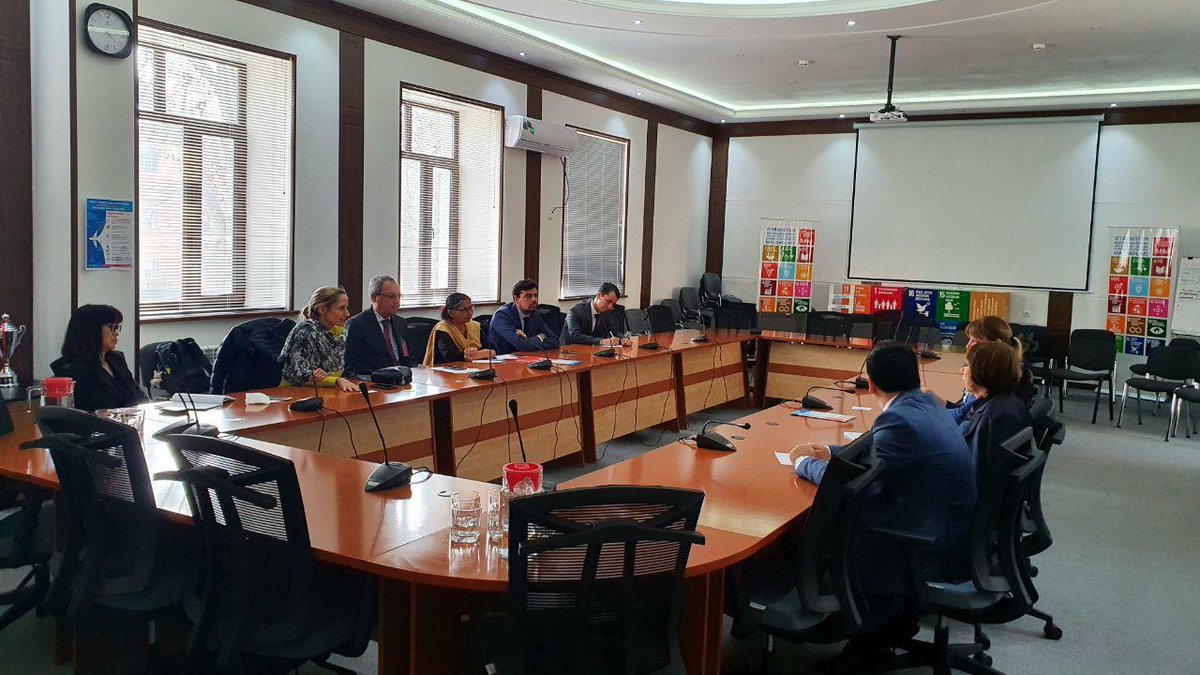 UNDP_Uzbekistan's tweet photo. Earth🌎without #ozone is like a house without a roof.
That's why we're taking action to phase out chemicals harming the #OzoneLayer 
This year 🇺🇿 will host the #MOP32 but preparations start in advance! Today we met a Mission which will ensure the conference has a great impact. https://t.co/iOqOdIUxsy