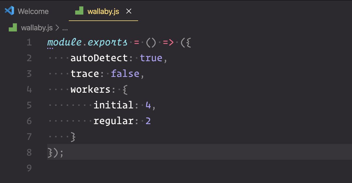 rryter's tweet photo. If you feel like @wallabyjs's initial startup run is taking way too long: limit the amount of workers to 50% of the number of physical cores you have. The same advice goes for the --maxWokers options for @jest. 🚀 #angular #wallabyjs #tdd #jest https://t.co/lw7XGfipU2