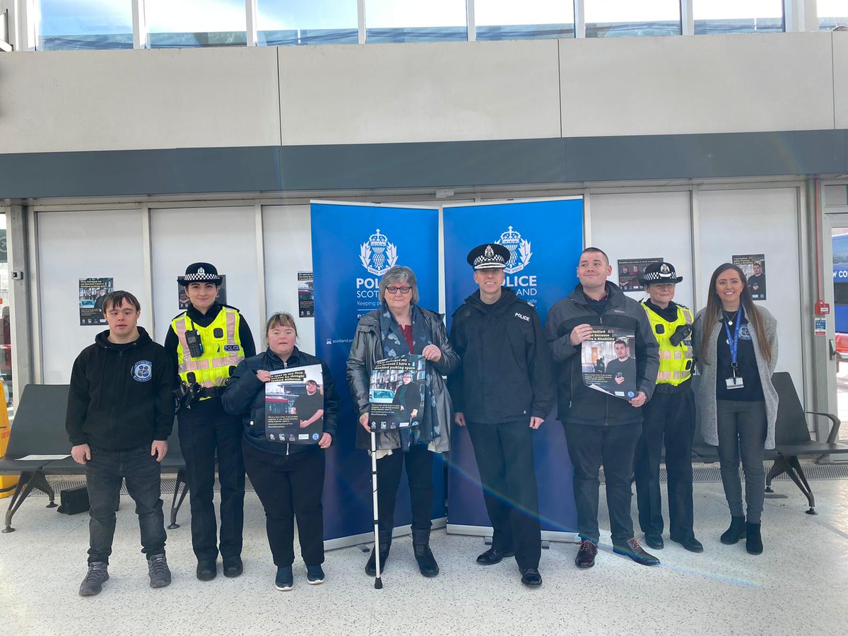 PoliceScotland's tweet photo. Disability hate crime is never acceptable - If you believe you have been targeted because of a disability or you witness someone else being targeted report it. 

We will do all we can to help and support you to report hate crime. #DontTolerateHate! 

https://t.co/KtnEmX6uCg https://t.co/uoE2ke5up3