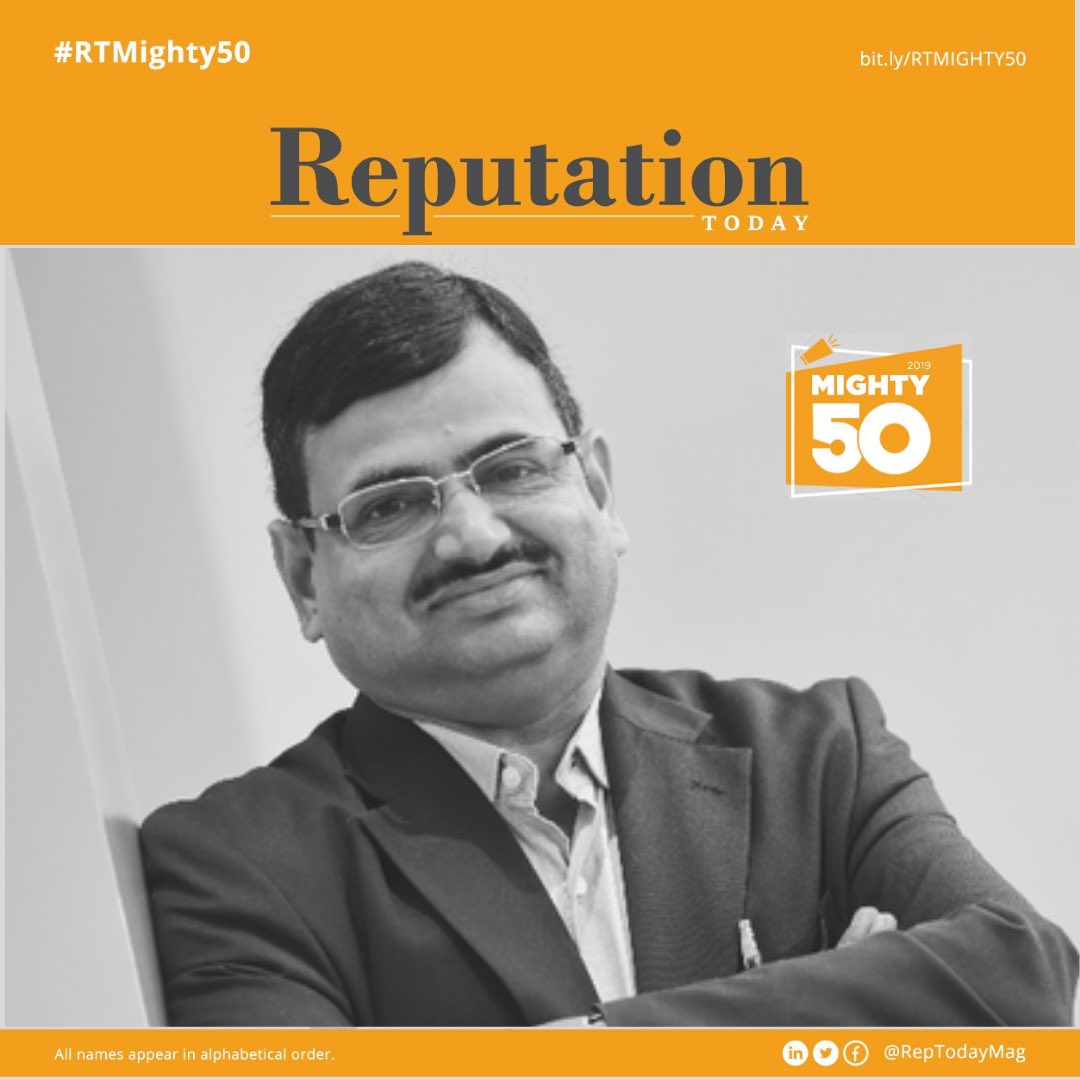 simulationspr's tweet photo. Woot woot!
Our Founder & Director @ShaileshGoyal has been featured in the @RepTodayMag’s 2019 Mighty 50 list with some of the top players of India's PR and communications industry. Great going Sir!
#RTMighty50 #ReputationToday #PRandCommunications #SimulationsPR https://t.co/C8ZRiMuLUO