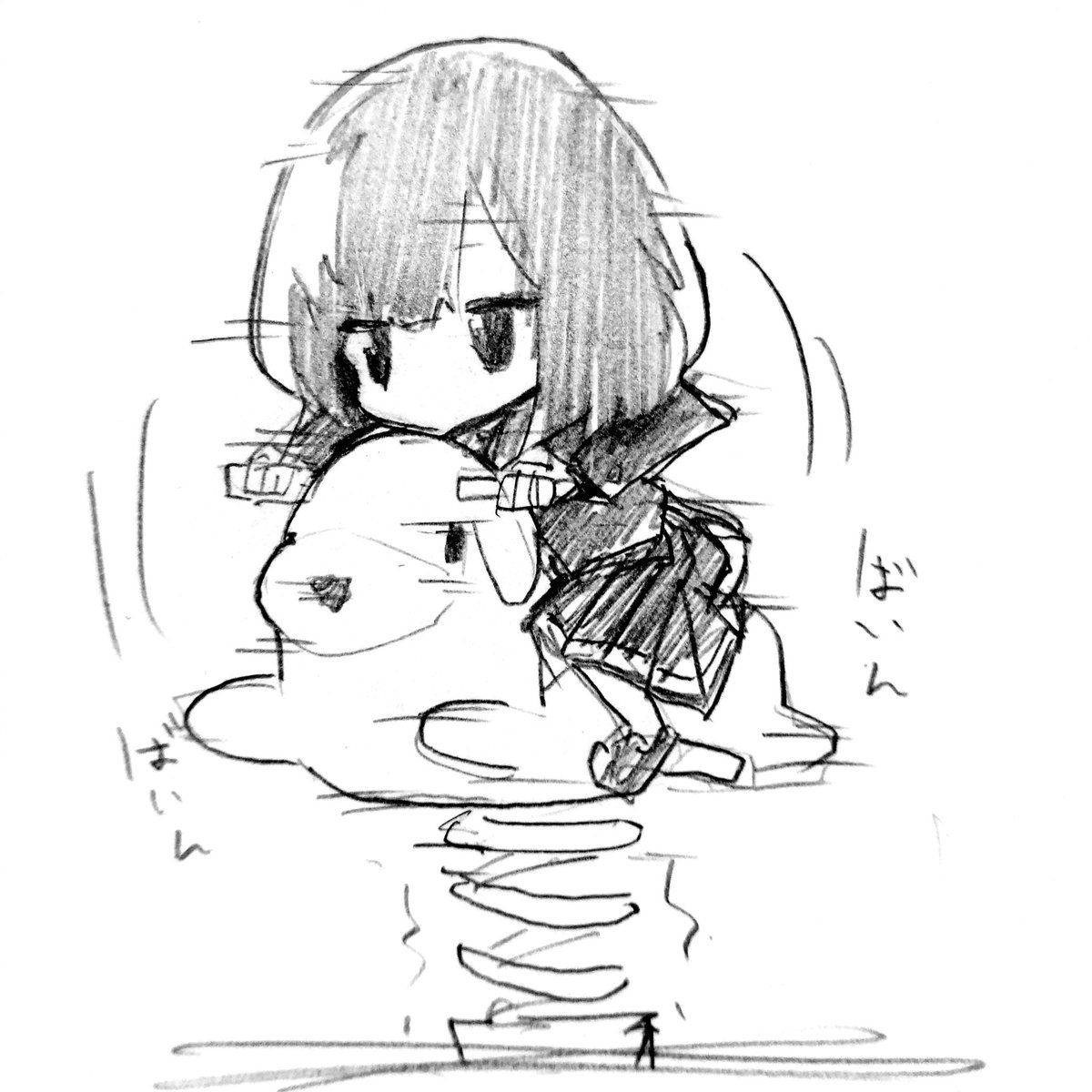 上に股がって激しく動くガール 