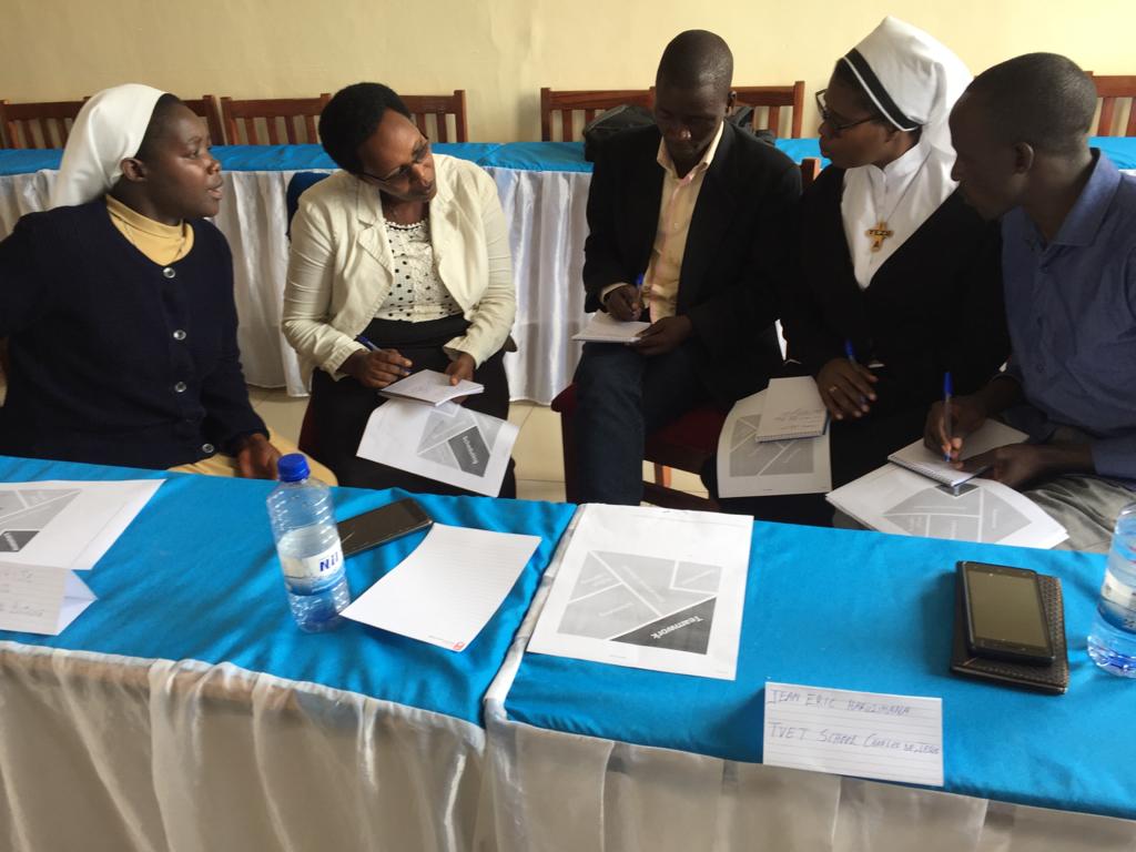 irankunda_j's tweet photo. We are training #Rwandan @catholicEW #Schools' headmasters on how to use #Co-Creation #Wheel improving their #leadership and  #Management performances! And most of them choose to use #SpreadLeadership instead of #PositonalLeadership https://t.co/U8oJkA9BFw