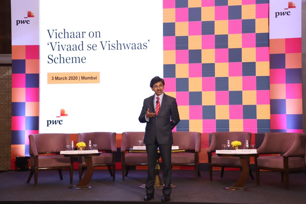 SandeepLadda's tweet photo. Insightful “Vichaar” (discussions) on Vivad se Vishwas Scheme 2020 with an eminent panel including Mr S K Gupta, Principal CCIT, Mumbai and other senior tax officials at the PwC event organised yesterday. This scheme will go a long way in reducing litigation #vivadsevishwas #pwc https://t.co/5FWzrziME8