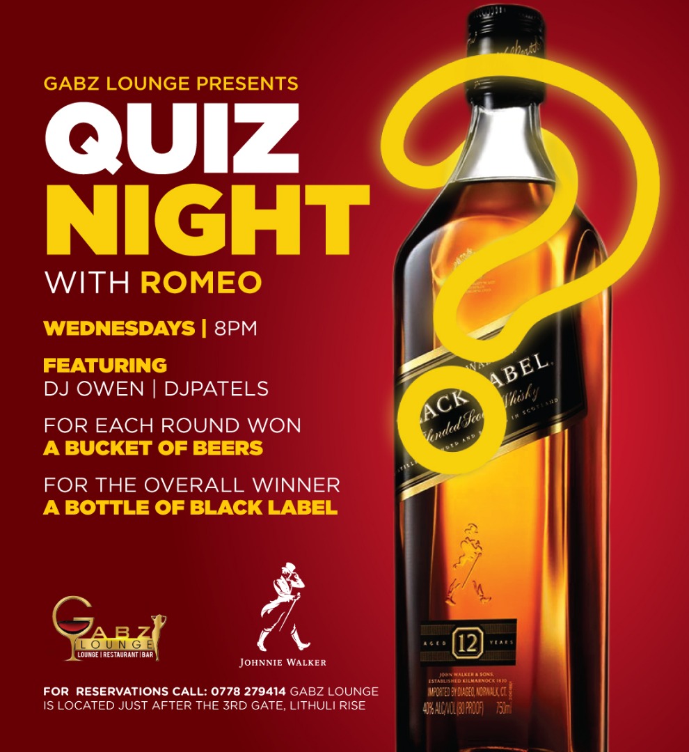 Kajogofc's tweet photo. we shall be there to win that #zinge again tonight @gabzlounge as quizmaster @Romeo_Banye takes us through... https://t.co/BercvPfR28