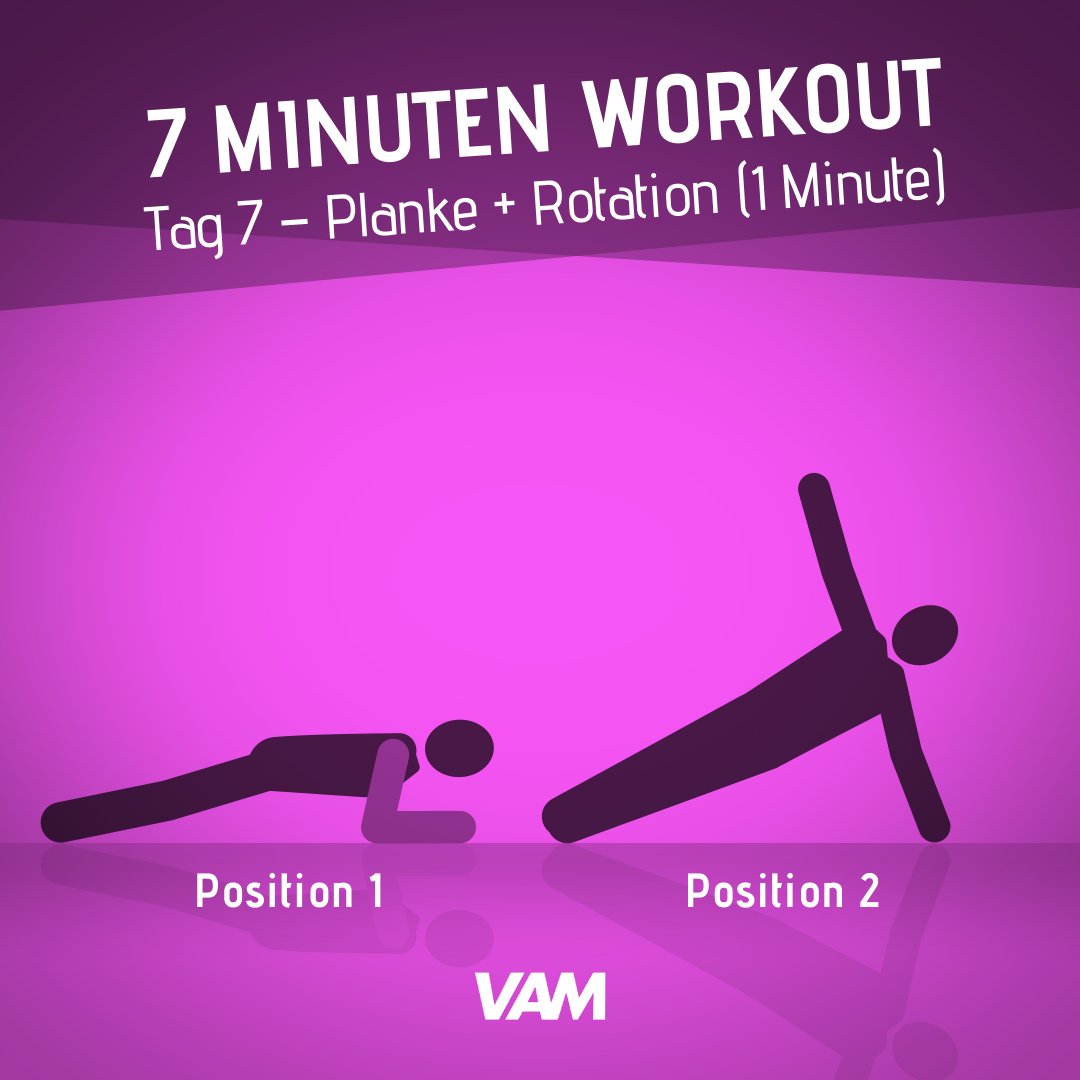 vamfitteam's tweet photo. Vamtastic!
Du bist am letzten Tag des Workouts angekommen und kannst die Übungen nun in deinen Alltag integrieren.

Aber vorsicht: Dein Umfeld könnte auf dein fitteres ich positiv reagieren! 😇

#fitness #7minutenworkout #7minutentraining #7minutesworkout #vamfitteam #vamtastic https://t.co/YSK8vRGOMG