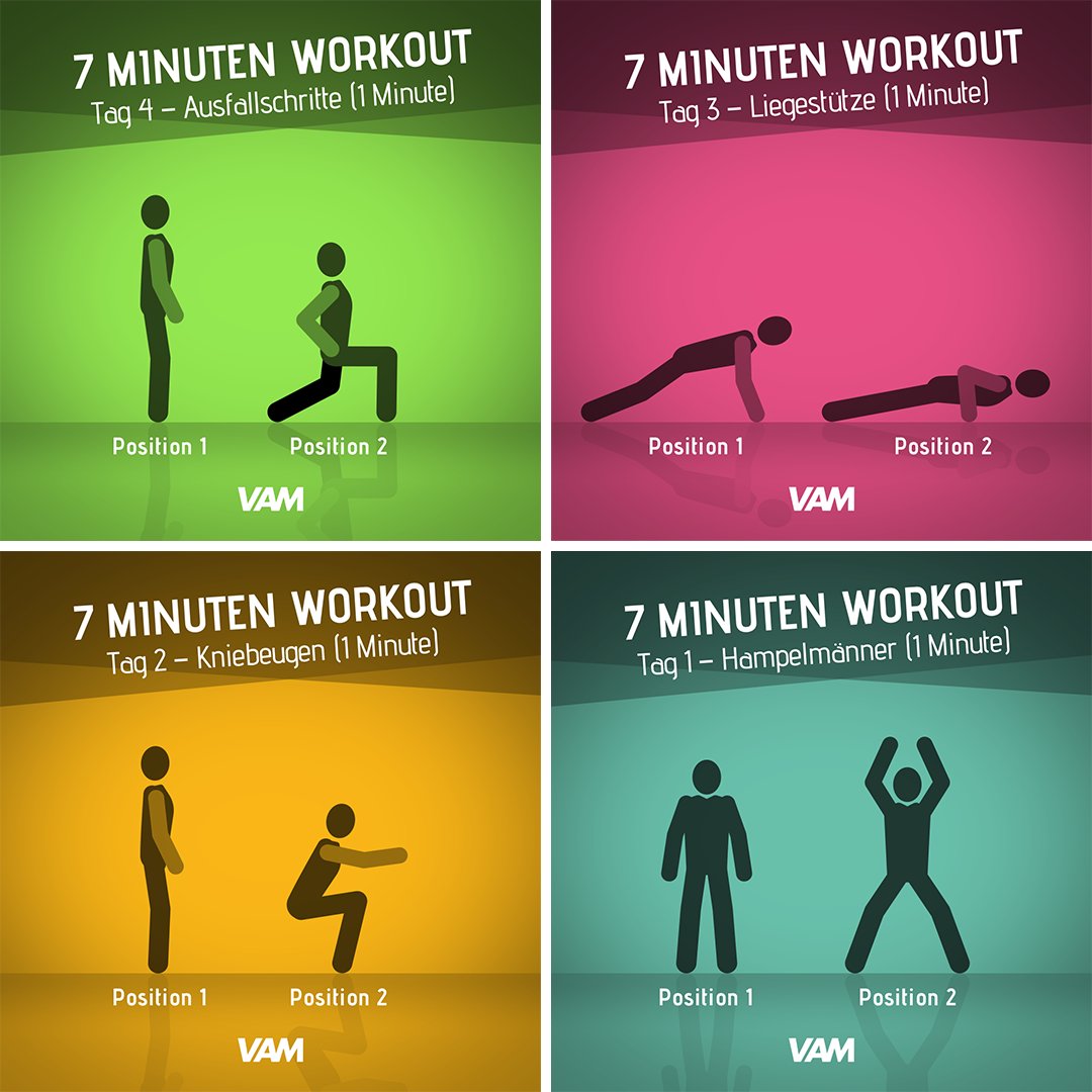 vamfitteam's tweet photo. Vamtastic!
Du bist am letzten Tag des Workouts angekommen und kannst die Übungen nun in deinen Alltag integrieren.

Aber vorsicht: Dein Umfeld könnte auf dein fitteres ich positiv reagieren! 😇

#fitness #7minutenworkout #7minutentraining #7minutesworkout #vamfitteam #vamtastic https://t.co/YSK8vRGOMG