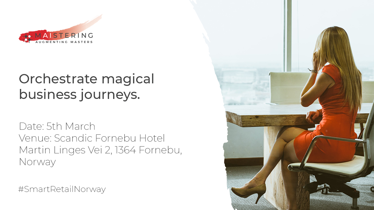 maistering's tweet photo. Technology is transforming retail. It’s also transforming leadership. For true leadership in the age of smart retail visit us at #SmartRetailNorway on March 5th: https://t.co/5uhYTLwLdG
#MasterCollections #ManagementEvents #Maistering #MagicalBusinessJourneys @ThisIsShubhra https://t.co/SBLWbt3VHt