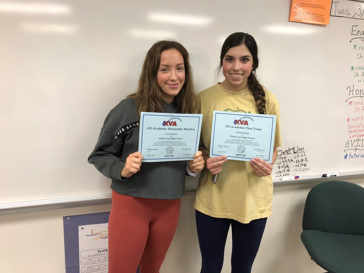rippee's tweet photo. Congrats to these awesome young ladies for their scholarly athleticism! KVA 1st Team &amp; Honorable Mention All-Academic Awards: 8 of our varsity players! ❤️📚🏐 @OEVBboosters @BmartinOEKUKC @ADStoppelOE @Kerry282542 @HawkNationOE  (not pictured: K.K.-she’s at space camp! 👍❤️) https://t.co/e70NTPbzCm