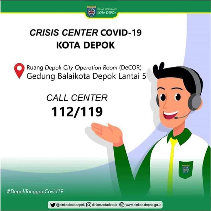 tfaridarachma's tweet photo. Hadapi Covid 19 dengan Gerakan Pola Hidup Bersih &amp; Sehat dan Gerakan Masyarakat Sehat. Ayo perkuar daya tahan tubuh anggota keluarga kita. Jika terindikasi segera hubungi Crisis Center Covid 19 Gedung Balaikota Depok Lt 5 https://t.co/h0jQT5fAJQ