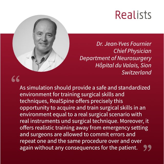 RealSpine's tweet photo. We would like to thank Dr. Jean-Yves Fournier for his continuous support and the successful cooperation! #realspine #realists #spinesurgery #surgicaleducation https://t.co/6qqYw2U1r6