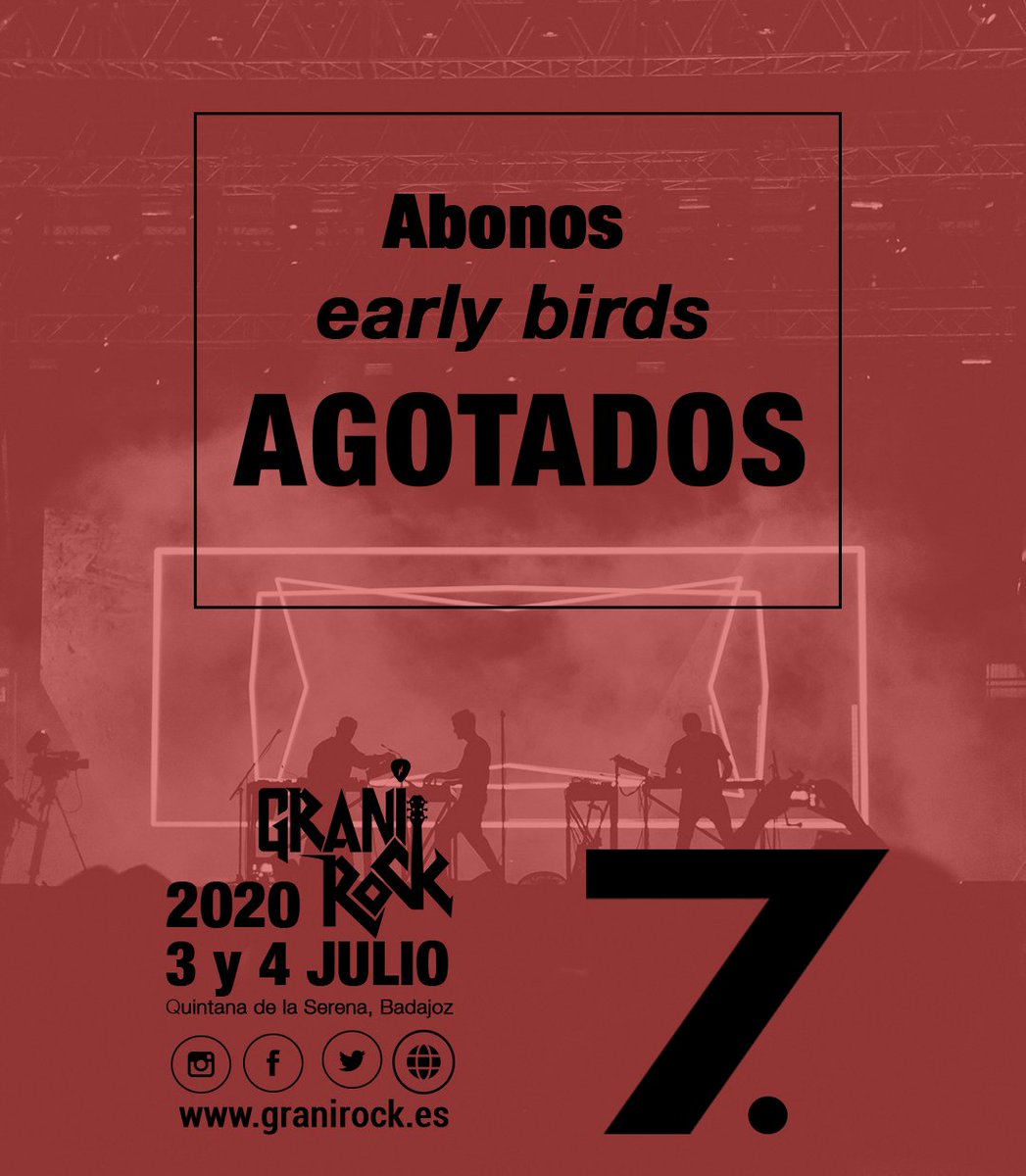 Ahora sabemos una cosa: tenéis muchas ganas de Grani🤘 Pronto anunciaremos las primeras confirmaciones y una nueva promoción.

GRACIAS ❤️👊