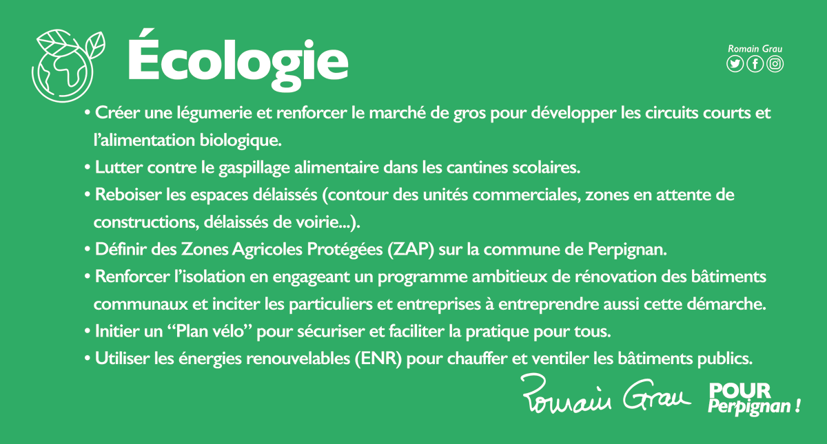 RomainGrau's tweet photo. #ÉCOLOGIE I C'est l'affaire de tous. Cette responsabilité collective est un enjeu majeur de notre quotidien. C'est une opportunité économique porteuse d'emplois locaux qualifiés. Nous serons les promoteurs d'une écologie positive et bien veillante et non d'une écologie punitive. https://t.co/GsmFg0z4Kn