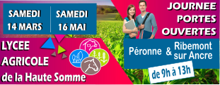 Projet_LumoS's tweet photo. [Portes Ouvertes Lycée agricole de la Haute-Somme]
Samedi 14 mars  9h à 13h 
Sites de Péronne et Ribemont-sur-Ancre

Venez découvrir nos différentes filières (services, hippique, agricole, insertion)!

Les projets en cours tout comme des animations seront proposés par les élèves! https://t.co/PGB4Bv21Vb