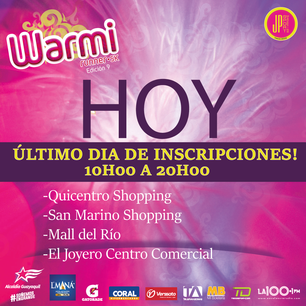 Aprovecha esta es tu última oportunidad!👏😁#WarmiRunner5k