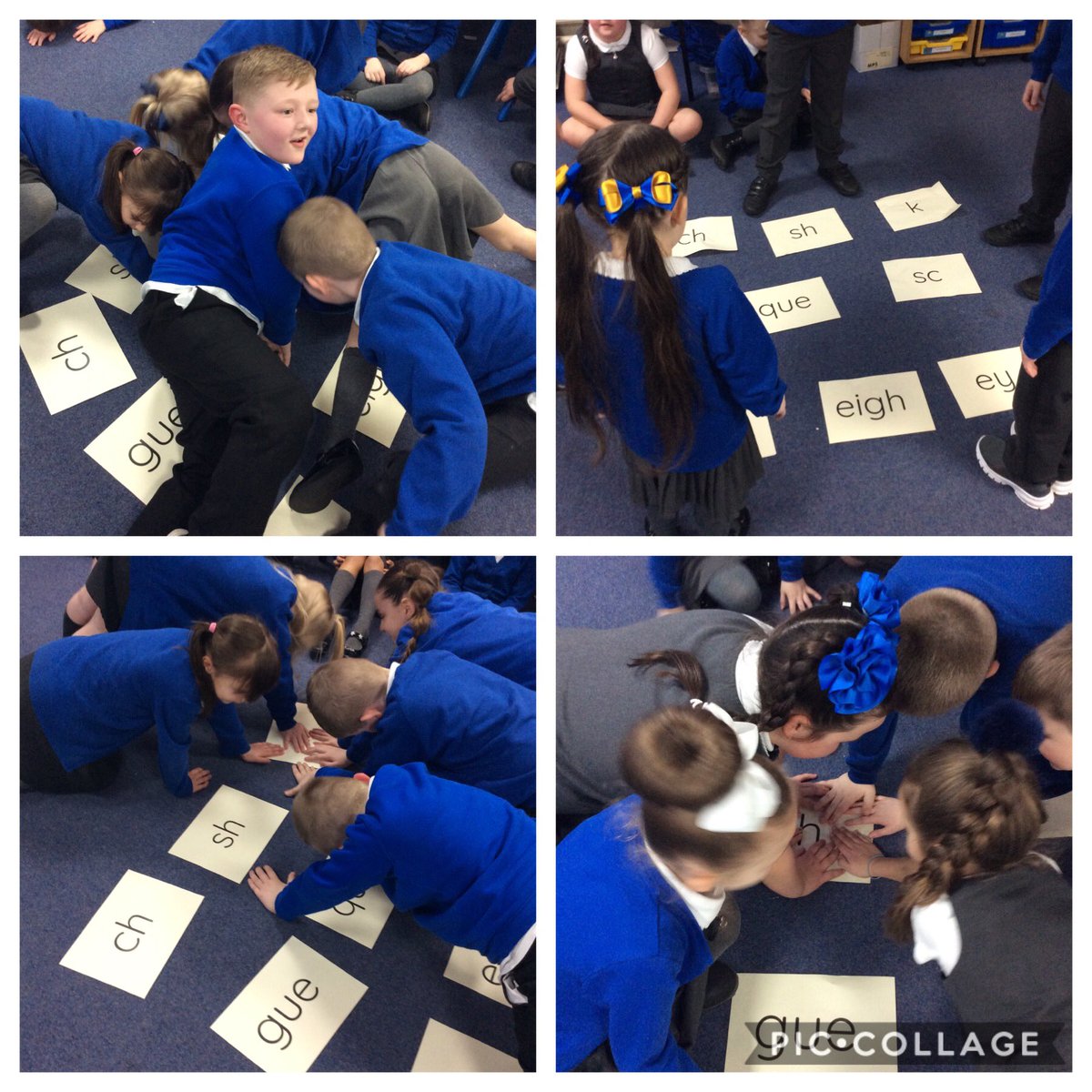 GSPSKenya's tweet photo. Today in a English we were looking at words that are often confused when spelt. We played a game of โtwisterโ to identify the sound that was needed in a list of words. It was really tricky to not fall over!! @GwladysStPrim #GSPSWRITING https://t.co/dULXnNV2KT