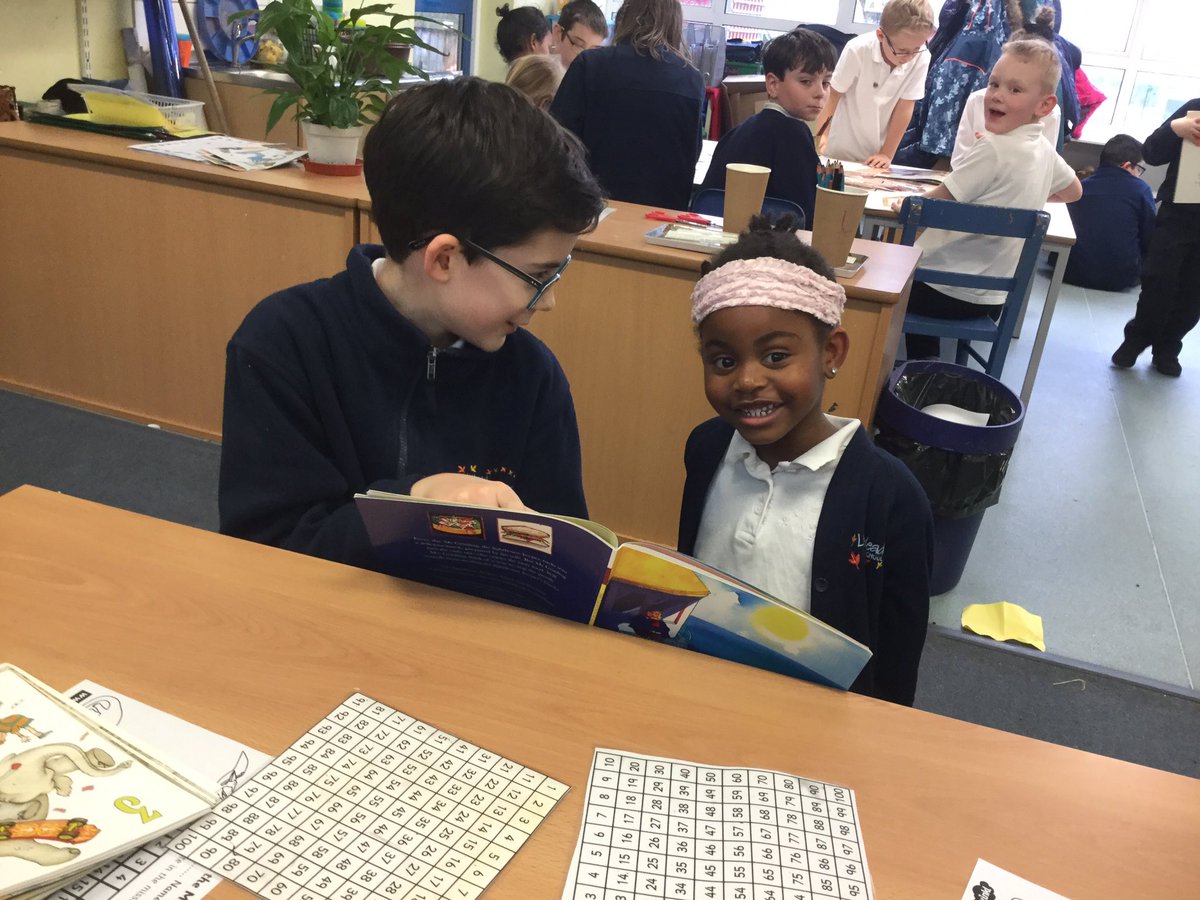 LittlemeadEYFS's tweet photo. Our reception children are enjoying reading and sharing stories with the year 5 classes this afternoon. #WorldBookDay2020 #lovereading #readingforpleasure @LittleMeadP https://t.co/y1LVYJAahK