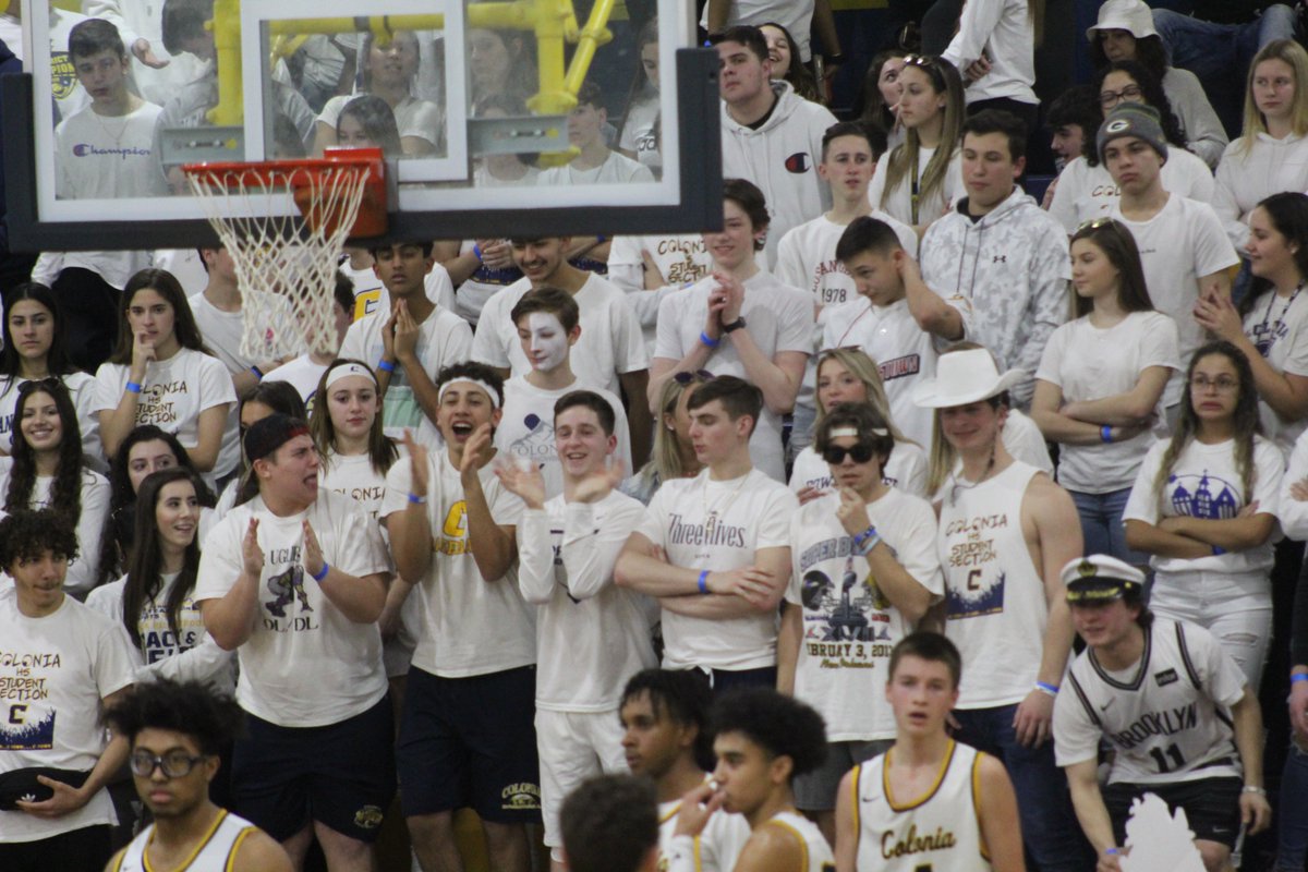 chsjournalismma's tweet photo. Colonia Crazies at Monday's basketball game against Mendham.
Come out and support the boys varsity basketball team today in the second round of states !! The boys play at Carteret High School against Carteret at 5:30 today. https://t.co/ChALjkCyn5