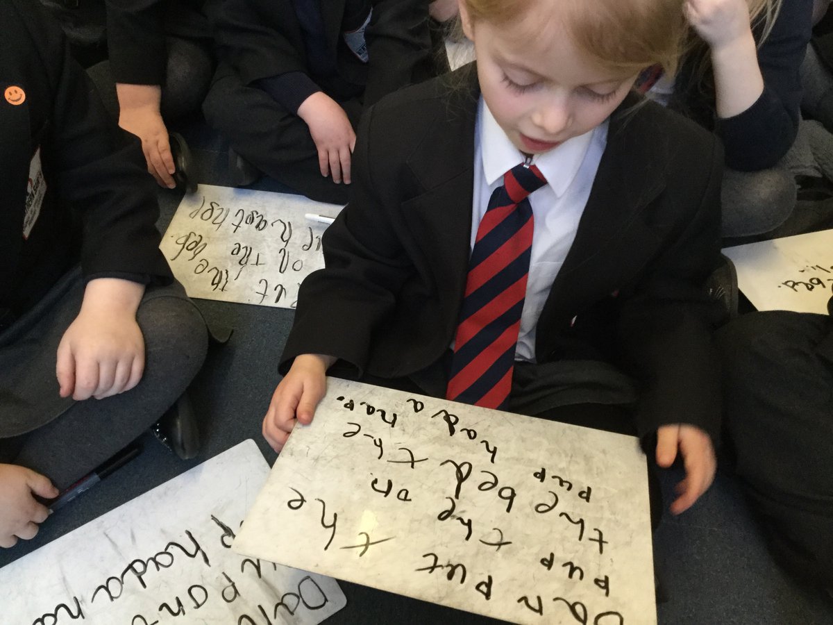 RecRAH's tweet photo. Reading and writing during the dictation part of our Sounds Write session today. https://t.co/bOJ7MGpZTS