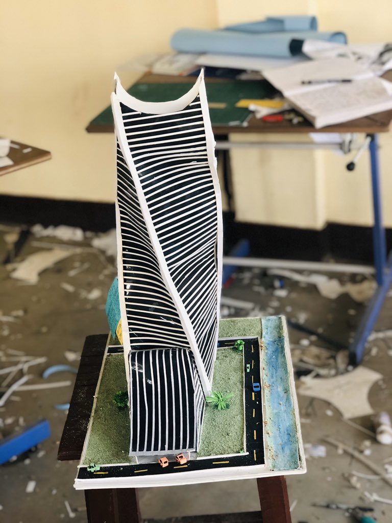 Thesanemaniac_'s tweet photo. With this last project our first semester comes to an end. This project and the struggle we faced while twisting the tower will always be on my mind. Haha, twisted life and a tower. Well, kudos to our team!❤️ Did it anyway!!!!!!!! #Evolutiontower https://t.co/KJ6t7crbuJ