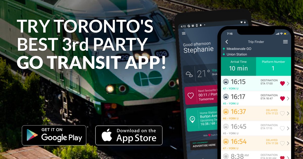 HopongoApp's tweet image. Your (third-party) FREE Transit Assistant @HopongoApp Mobile schedules, departure board, live trip tracking, trip status, favourites, Service Guarantee notifications! buff.ly/2tweeRF #GOtrain #transitassistant #gotransitassistant #metrolinx  #hopongo #hopongoapp #Toronto