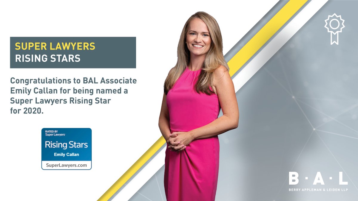 BAL_Immigration's tweet photo. Congratulations to BAL Associate Emily Callan for being one of five @BAL_Immigration attorneys named a @SuperLawyers Rising Star for 2020. https://t.co/XXBnr8Rb1T #immigration #globalmobility #BALeader https://t.co/8exvtlcqZS