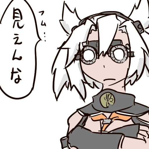 度数調節用のアホみたいな眼鏡をかける武蔵さん 