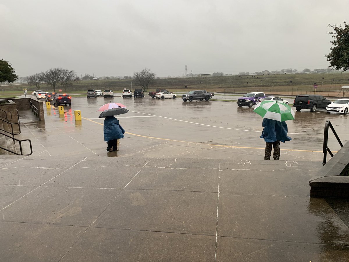 AEN!! We’re wet but the kiddos made it in safe!