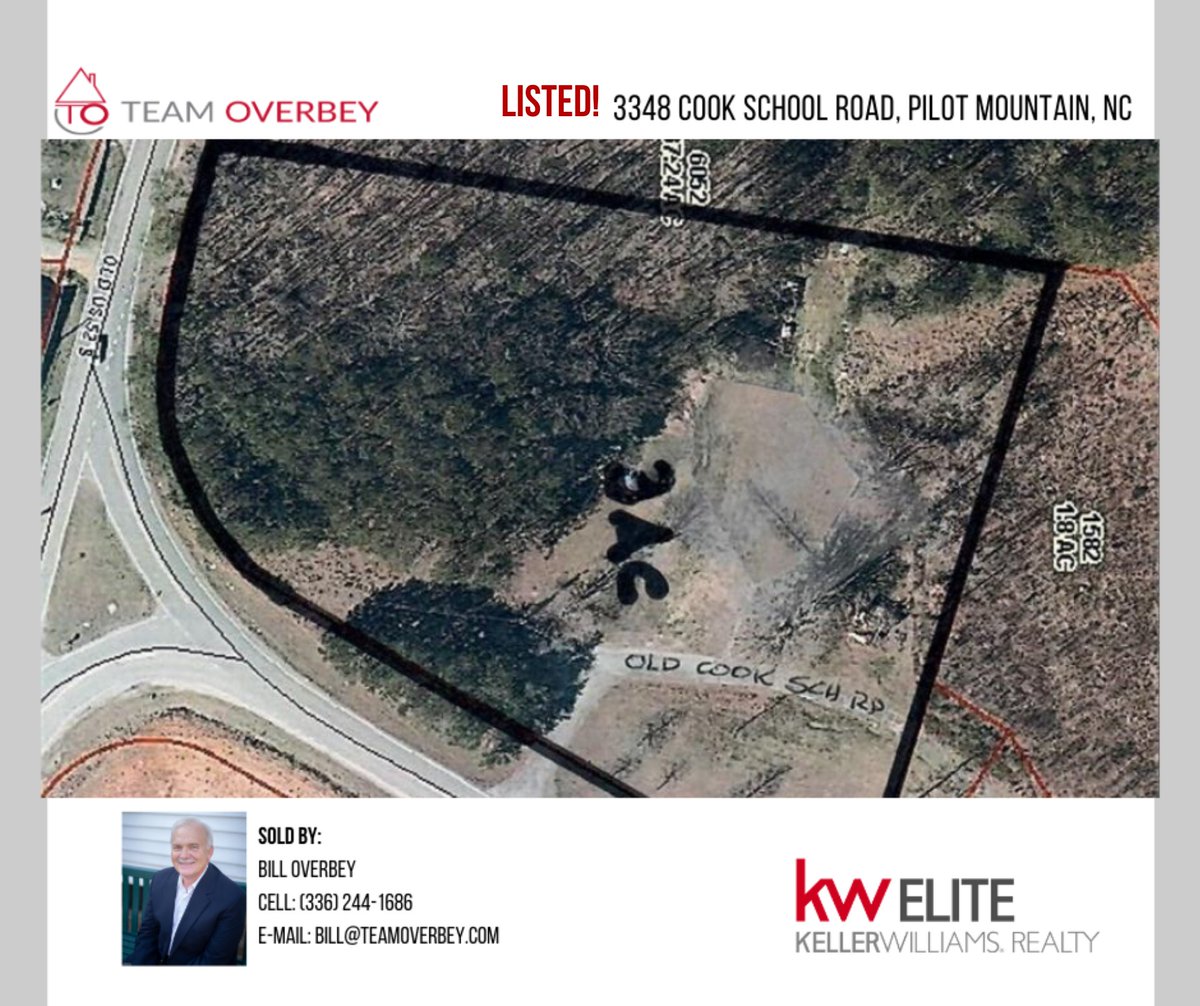 OverbeyTeam's tweet photo. Check out our listing!
#teamoverbey #billoverbey #KW #kwre #garykeller #kellerwilliams #realestate #realtor #listing #landforsale #cookschoolrd #pilotmountain #surrycounty #3acres #CandIland #retail #business #greatlocation #waterandsewersoon #plentyparkingroom #additionalland https://t.co/PpOyNZnnGx