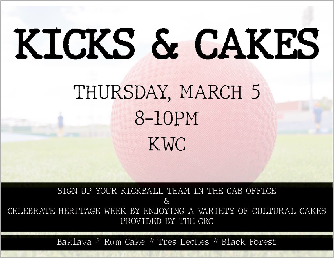 TOMORROW!! Sign up in the CAB Office