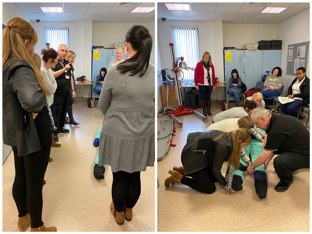 MYQualityImpro1's tweet photo. The @MidYorkshireNHS Falls Prevention Conference is progressing nicely - our final breakout session MY Manual Handing team Darren Nix &amp; Angie Bedford demonstrating the #lieflathoist and safe transfers #molift #ptsafety #fallsprevention https://t.co/Dt4Rr4Hstn