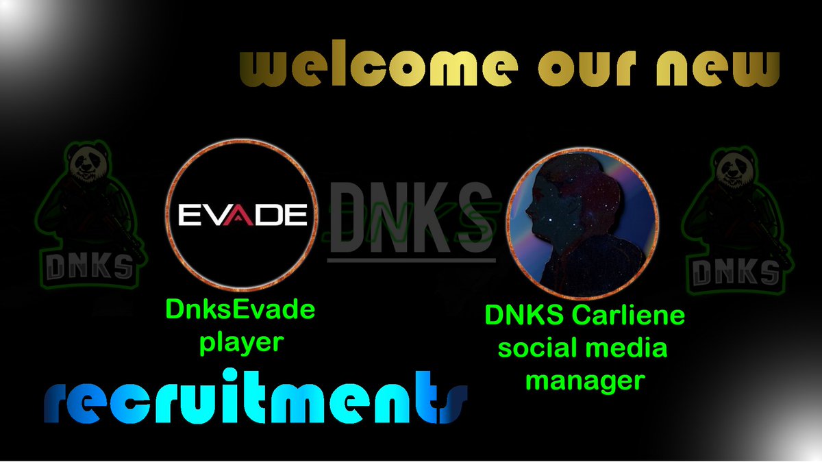 DNKSHQ's tweet photo. today we announce our 2 new recruitments!! @DnksEvade joined us as player and @CarlieneVan joined us as social media manager.

now the surprise is over XD now you know that I'm Carliene https://t.co/0XPtFgSNN9