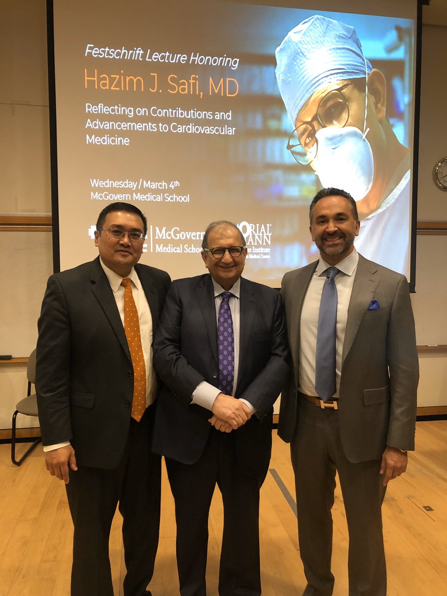 DrAliAzizzadeh's tweet photo. In Houston for a #Festschrift honoring Dr Hazim Safi @UTH_CVSurgery for a remarkable career in #cardiovascular #surgery @UTHealth @VascularSVS @STS_CTsurgery https://t.co/Ri0kQGTpAs